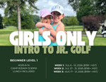 Load image into Gallery viewer, Junior summer golf camp, Monday to Friday with age-appropriate beginner golf lessons and lunch included. Outdoor summer activities for kids.